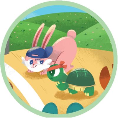 Интерактивная игрушка Ambo Funtamin Аудиосказка с проектором Черепаха и заяц (AF6339TH) | Зображення 1