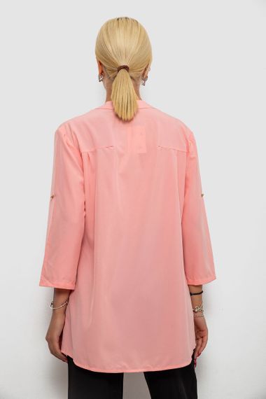 Блуза однотонная, цвет персиковый, 230R98 | Зображення 3
