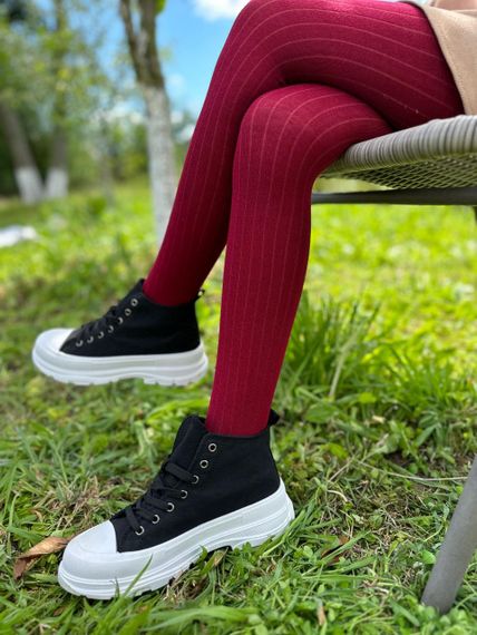 Дитячі колготи кольорові однотонні (рубчик) ТМ Twinsocks нар. від 74 до 146 Бордовий, 140-146 / 10-11 років