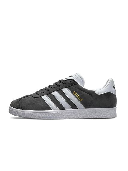 Мужские кроссовки Gazelle Gray White Stripes (замша) A1430 | Зображення 3