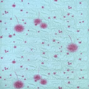 Самоклеящаяся 3D панель 700х770х4мм Голубые одуванчики (322) SW-00001362