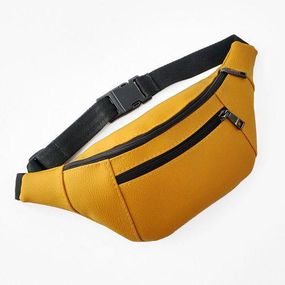 Сумка на пояс BUMBAG з екошкіри, жовта (EBB2_ZHL)