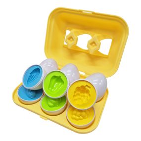 Сортер-головоломка Монтессорі Яйця з фруктами та овочами DF28A 6 шт. в лотку