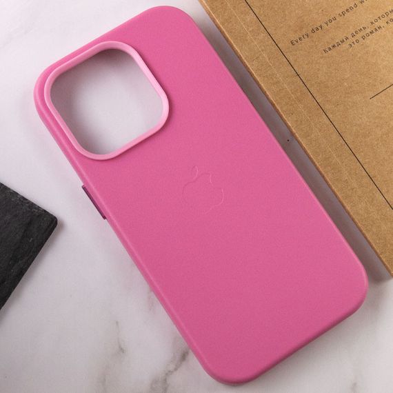 Кожаный чехол Leather Case (AA Plus) with MagSafe для Apple iPhone 13 Pro (6.1") Pollen | Зображення 6