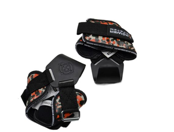 Гаки для тяги на зап'ястя Павер сістем PS-3370 Hooks Camo Black/Red L | Зображення 3