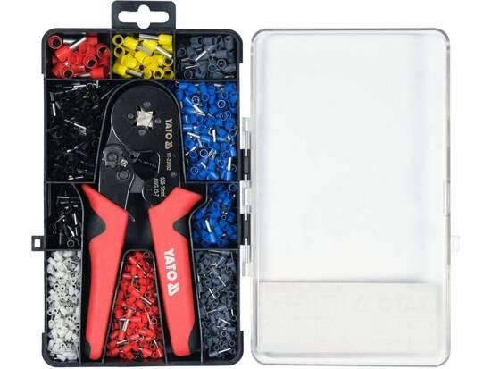 Набор клещи зажима втулочных наконечников 0.25-10мм² 1200шт YATO YT-23052 | Зображення 4