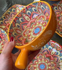 Салатник Olens Мальований 8030-478 20.5х15.5х6 см 500 мл жовтий