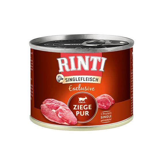 Влажный корм для собак с козлятиной Rinti Singlefleisch Exclusive Ziege Pur, 185 гр