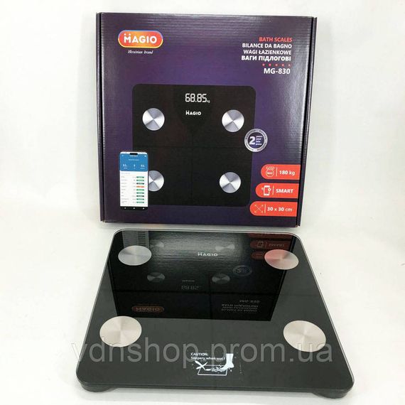 Ваги з функцією синхронізації з додатком MAGIO, Фітнес-ваги підлогові електронні, Розумні побутові ваги XG-30 | Зображення 4