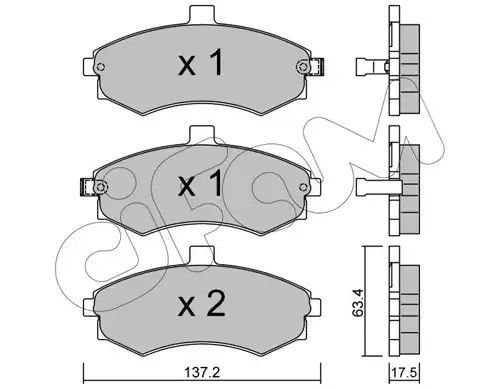 Колодки передні гальмівні Matrix/Lavita/Elantra/Lantra/Coupe/Cerato 98-10, CIFAM (8225040) | Зображення 6