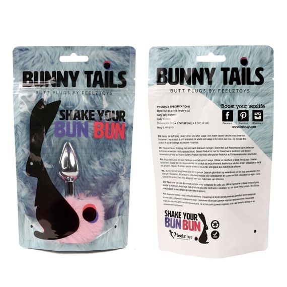 Анальна пробка FeelzToys - Bunny Tails Butt Plug Pink | Зображення 2