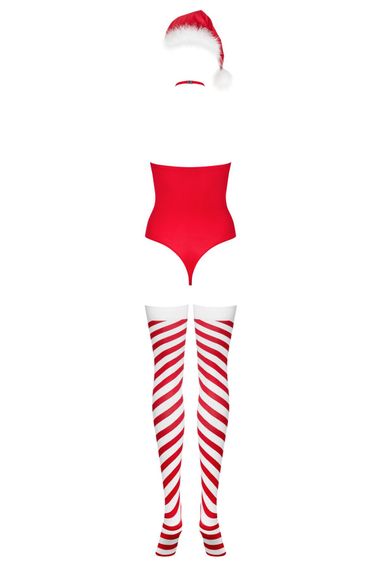 Боді Obsessive Kissmas teddy red S/M | Зображення 3