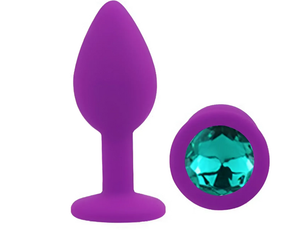 Силиконовая анальная пробка EGZO - Silicone Purple Round Plug Marine, size S Sex Aura | Зображення 1