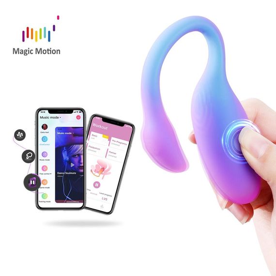 Смарт-виброяйцо Magic Motion Flamingo Max Blue 2 в 1: виброяйцо и тренажер Кегеля, 10 режимов | Зображення 1