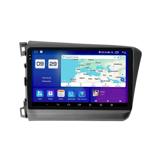 Штатна магнітола серії Mekede M200S 2K під Honda Civic 9 FB FK FD 2011-2015 9 дюймів