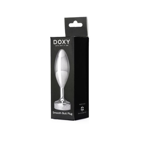 Металева анальна пробка DOXY Butt Plug SMOOTH, гладенька, діаметр 3,3 см | Зображення 4
