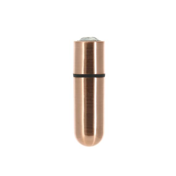 Вибропуля PowerBullet First-Class Bullet 2.5″ with Key Chain Pouch, Rose Gold, 9 режимов вибрации, Розовое