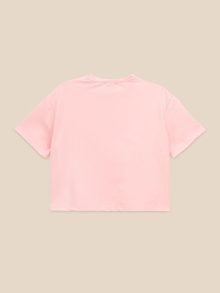 Футболка укорочена з принтом жіноча LAWA P-WB02418 XL Рожевий shop (2000999596216) | Зображення 2
