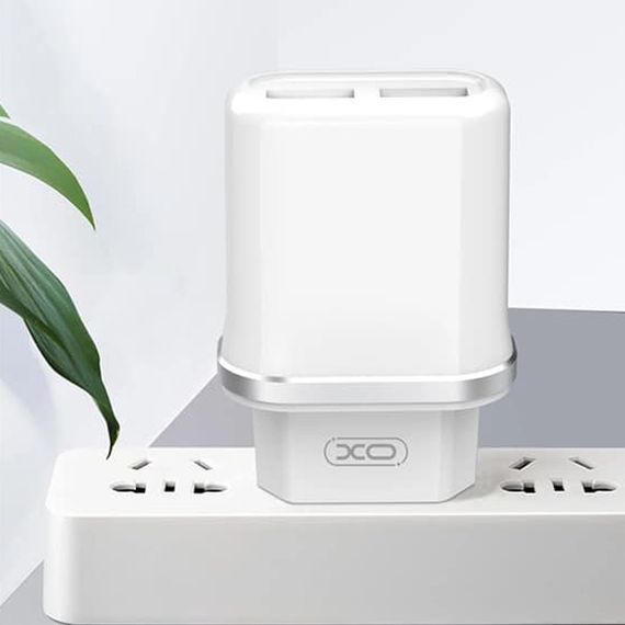 СЗУ-адаптер XO 2USB/2.1 A (L52) білий | Зображення 1