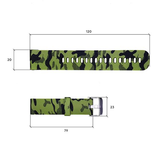 Ремінець для годинника Skmei 1893CMGN Camo Green | Зображення 2