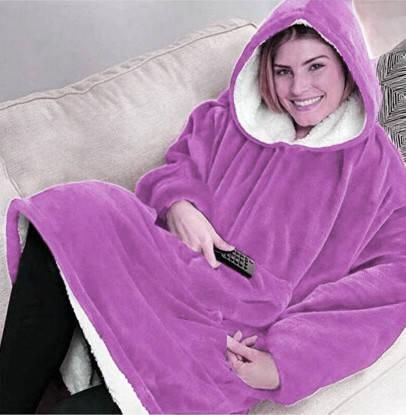 Толстовка-плед з капюшоном Huggle Hoodie Бузковий