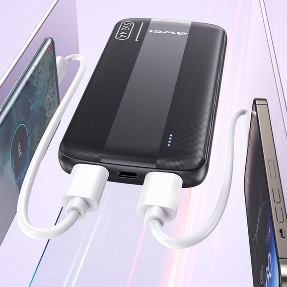 Портативный аккумулятор AWEI P20K 10000mAh 2USB / Повербанк для телефона | Зображення 1