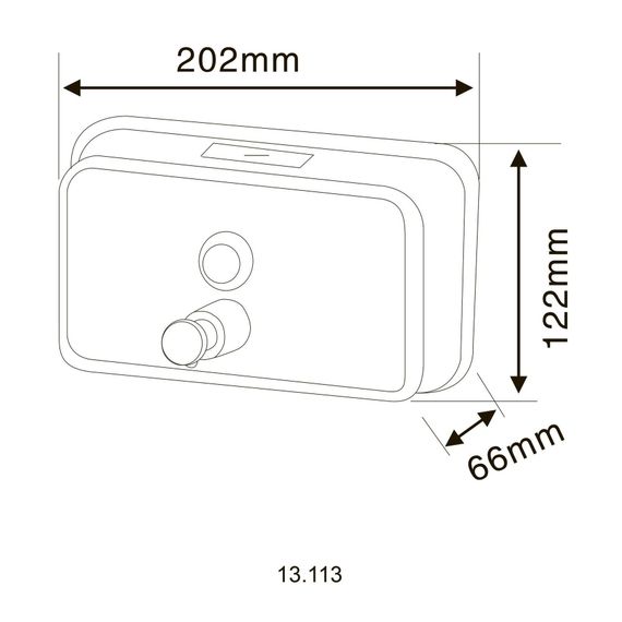 Диспенсер для рідкого мила HOTEC 13.113 Stainless Steel | Зображення 1