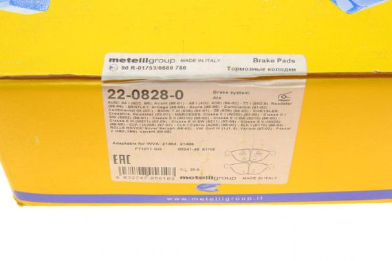 Колодки тормозные передние Audi A8 BMW 7 E38 -01 VW Golf IV Passat 01-05 22-0828-0 | Зображення 8