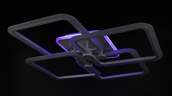 Люстра світлодіодна стельова LED світильник для квартири на стелю лед з пультом 26102 Білий 11х64х64 см. | Зображення 7