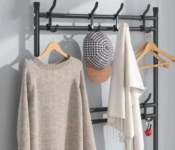 Залізна вішалка для речей, Вішалка з полицями для одягу   знижка | Зображення 5