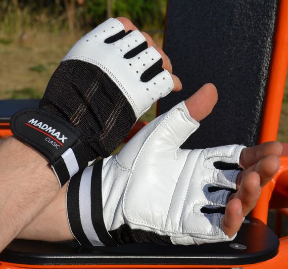 Рукавички для фітнесу MadMax MFG-248 Clasic White XXL | Зображення 3