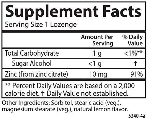 Цинк Carlson Labs Zinc-Ease 42 Lozenges (Lemon) | Зображення 1