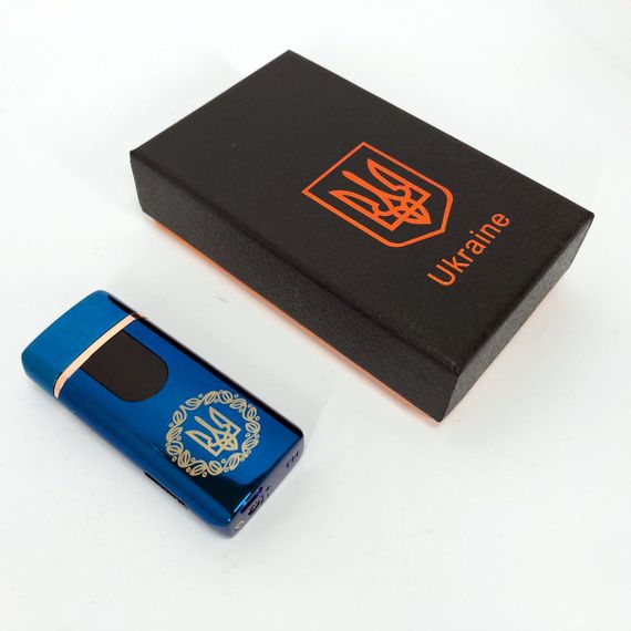 Электрическая и газовая зажигалка Украина с USB-зарядкой HL-435. IM-401 Цвет: синий | Зображення 9