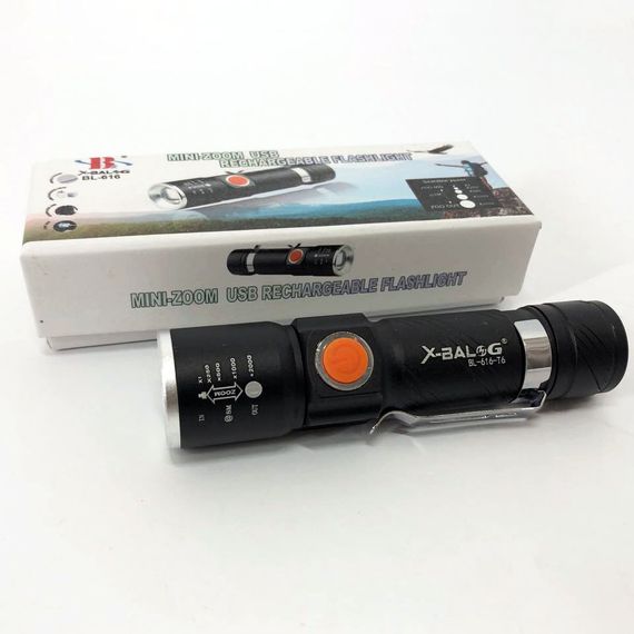 Фонарь ручной мощный X-Balog BL-616-T6 | Тактические фонари для охоты | SY-645 Яркий фонарик | Зображення 2
