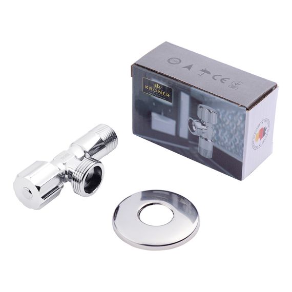 Кран приладовий Kroner KRP Eckventil C402 1/2"х3/4" ЗЗ (CV027384) | Зображення 2