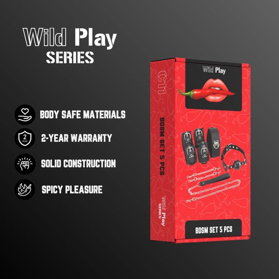 Набір БДСМ - Erospace Wild Play BDSM Set 5 pcs C11 | Зображення 1