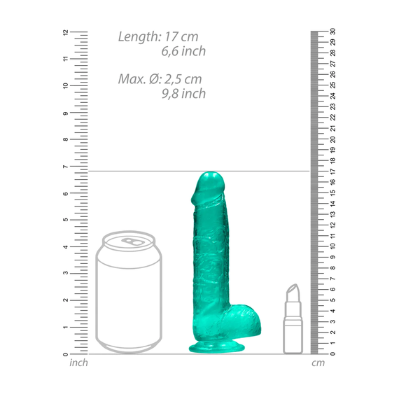 Фаллоимитатор - Realrock Dildo 6" Turquoise sexstyle | Зображення 4