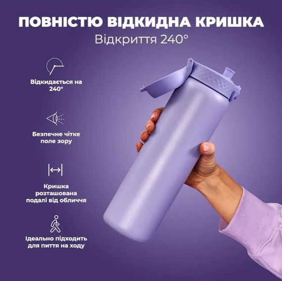 Пляшка для води металева вакуумна ION8 920 мл Vacuum Insulated Periwinkle (I8TS1000PERI) | Зображення 4
