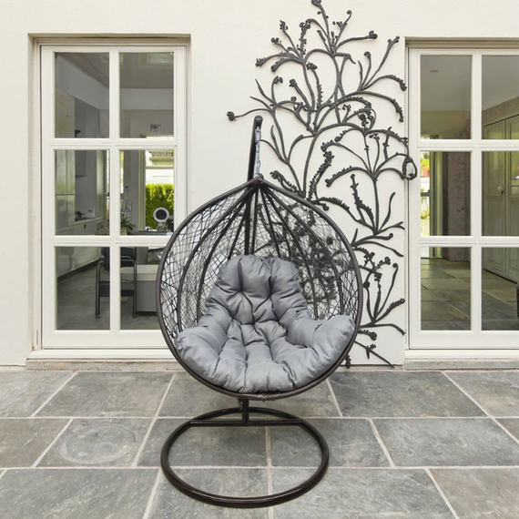 Підвісне крісло-гойдалка кокон Bonro Бонро 329 L (коричнево-сірий) (42400921) | Зображення 3