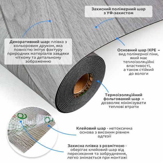 Підлогове вінілове покриття самоклеюче в рулоні 3000х585х1,5мм SW-00003286 | Зображення 1