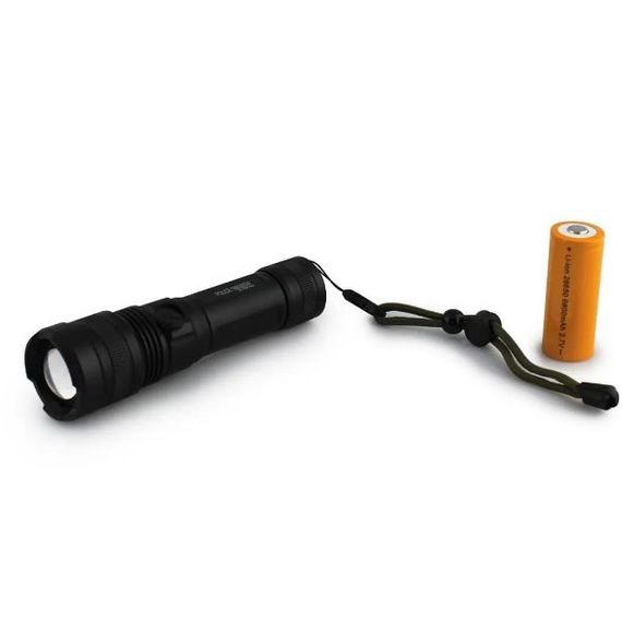 Ручной аккумуляторный светодиодный фонарь Police X-Balog BL-1827-P90 переносной с USB зарядкой оптическим зумом и металлическим корпусом + ремешок на руку | Зображення 1