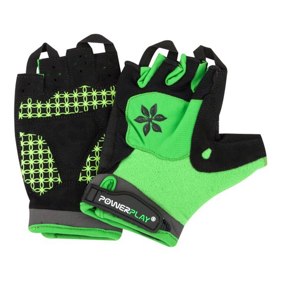 Велорукавички жіночі PowerPlay 5284 B Зелені XS | Зображення 3