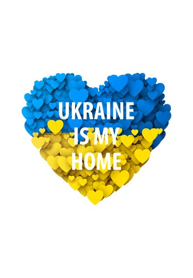 Футболка жіноча біла з принтом "Україна мій дім", L | Зображення 1