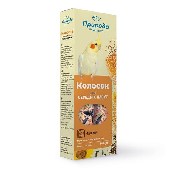 Ласощі Природа Колосок для середніх папуг медовий 140 г