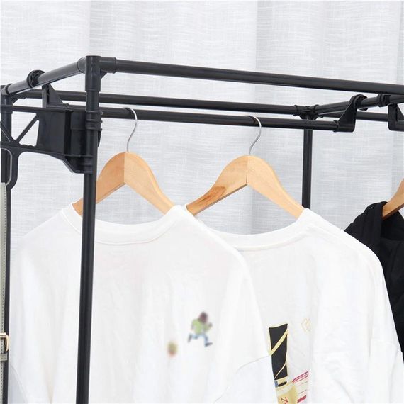 Вешалка для одежды и обуви до 15 кг, (157х105х80 см), Simple Coat Rack Double Row / Напольная стойка-вешалка с | Зображення 7