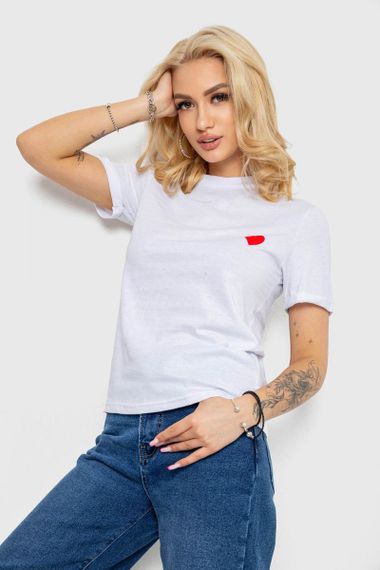 Футболка женская с принтом  -уценка, цвет белый, 238R57482-U-9 | Зображення 2