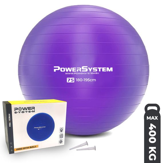 М'яч для фітнесу (фітбол) Power System PS-4013 Ø75 cm PRO Gymball Purple