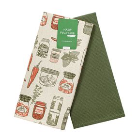 Набір рушників Home Line 64686 Україна 40x60  Пів Панами Зелений, Бежевий