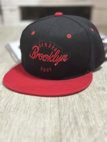 Кепка снепбек (Snapback)  Brooklyn Barber Shop  Чорний з червоним 56-61р (9033)