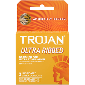 Упаковка презервативів 3шт Trojan Ultra Ribbed